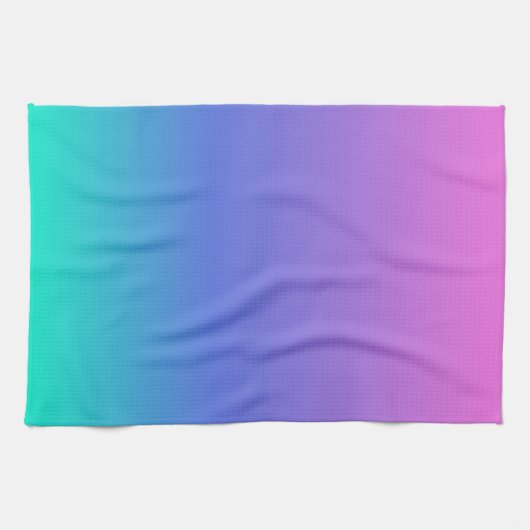 Paarse blauwe en groene achtergrond theedoek (Horizontaal)