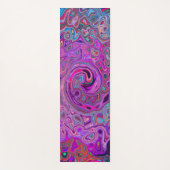 Paarse, blauwe en rode Abstracte Retrowervelkolom Yogamat (Voorkant)
