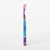 Paarse, blauwe, gemarmerde galaxy Agate & Silver G Samsung Galaxy Hoesje (Linkerkant)