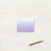 Paarse blauwe gradiënt Ombre Aangepast Post-it® Notes (Op bureau)