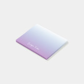 Paarse blauwe gradiënt Ombre Aangepast Post-it® Notes (Schuin)