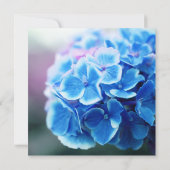 Paarse Blauwe Hortensia 50ste Huwelijksjubileum Kaart (Achterkant)