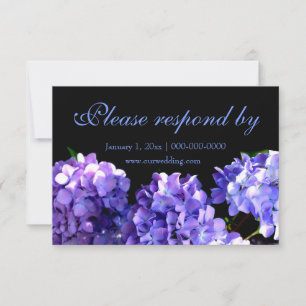 Paarse blauwe hydrangeas magenta paarse bloemen rs save the date