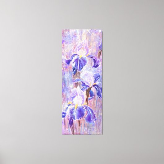 Paarse Blauwe Iris Bloemen Canvas Print - Schilder (Voorkant)