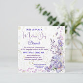 Paarse Blauwe Iris Schattigee Vlinder Moederdag Br Kaart (Staand voorkant)