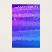 Paarse blauwe Ketting juwelenkaart Visitekaartje (Voorkant)