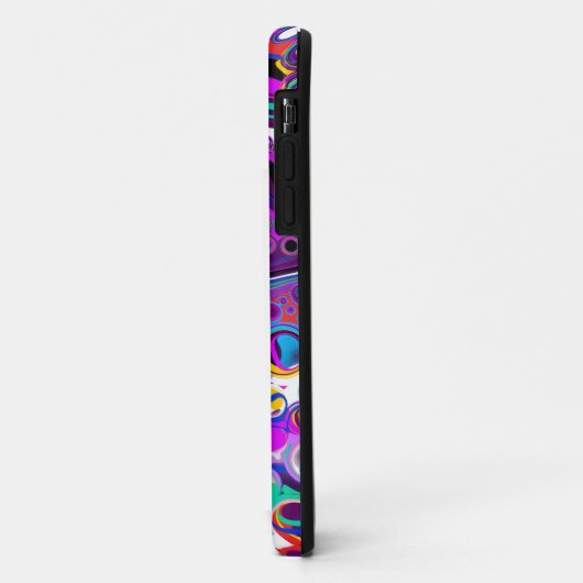 Paarse, blauwe, kleurrijke bubbels Abstract modern Case-Mate iPhone Case (Achterkant/links)