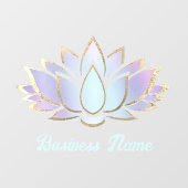 paarse blauwe lotusbloem raamsticker (Vel)