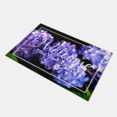 Paarse blauwe magenta Hydrangeas welkom Deurmat (Schuin)