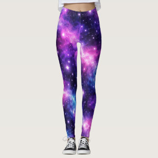 Paarse Blauwe Melkweg Nevel Kniestrumpjes Naadloos Leggings