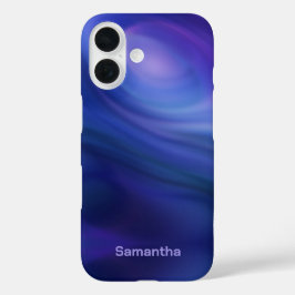 Paarse blauwe ombre gradiënt iPhone 16 hoesje