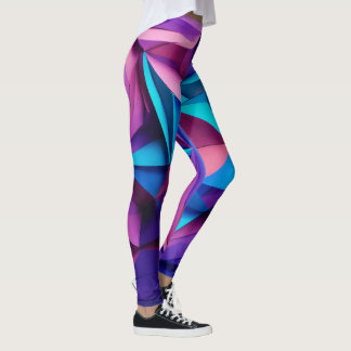 "Paarse & Blauwe Ombre Leggings: Levendige kleuren Leggings