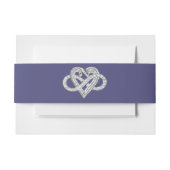 Paarse blauwe oneindigheid Heart Invitation Belly Uitnodigingen Wikkel (Voorkant Voorbeeld)