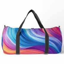 PAARSE BLAUWE ORANJE GELE ABSTRACTE GOLVEN
