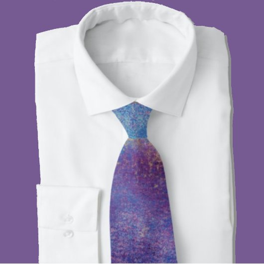 Paarse blauwe pacock Abstracte Stropdas