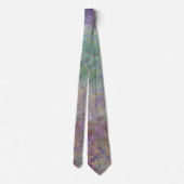 Paarse Blauwe Pacock Abstracte Stropdas Necktie (Achterkant)