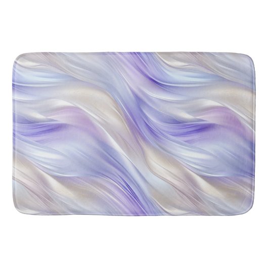 Paarse Blauwe Parel Witte Swirls Badmat (Voorkant)