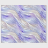 Paarse Blauwe Parel Witte Swirls Cadeaupapier (Vlak)