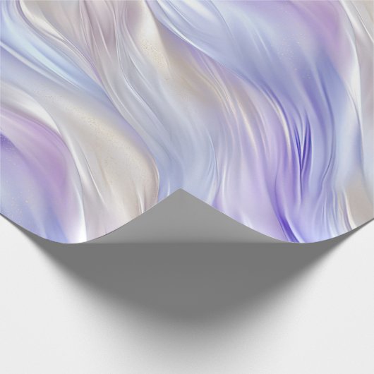  Paarse Blauwe Parel Witte Swirls Cadeaupapier (Hoek)