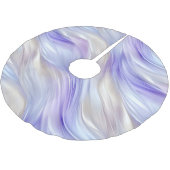 Paarse Blauwe Parel Witte Swirls Kerstboom Rok (Gekanteld)