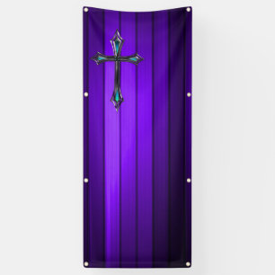 paarse blauwe plank kerk spandoek