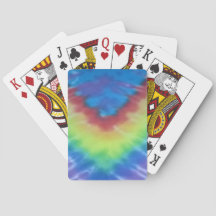 paarse blauwe regenboog met dye-speelkaarten