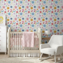 Paarse Blauwe Roze Boho Wildflower