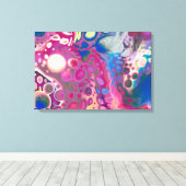 Paarse, blauwe, roze digitale roze kunstschilder m canvas afdruk (Insitu (Houten vloer))