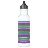 Paarse blauwe strepen, speciaal aangepast waterfles  (Links)