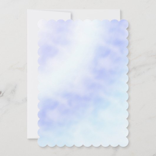Paarse Blauwe Tie kleurstof bruidsdouche Uitnodigi Kaart (Achterkant)