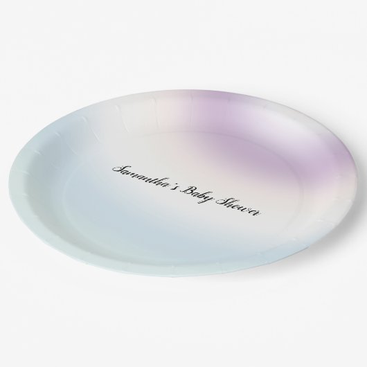 Paarse blauwe tinkleurstof papieren bordje (Gekanteld)