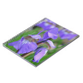 Paarse blauwe vlag Iris bloem Natuur Notitieboek (Linkerzijde)
