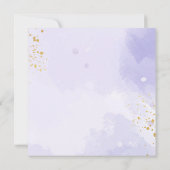  Paarse blauwe Waterverf Floral Wedding (Achterkant)