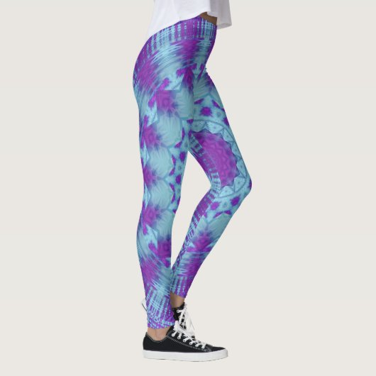 Paarse Blauwe WC Design Leggings (Rechts)