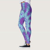Paarse Blauwe WC Design Leggings (Links)
