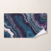 Paarse Blauwe Witte Agaat Marmer Bad Handdoek (Handdoek)