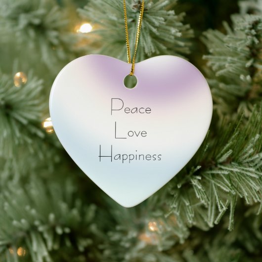 Paarse blauwe witte ombre keramisch ornament (Boom)