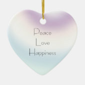 Paarse blauwe witte ombre keramisch ornament (Voorkant)