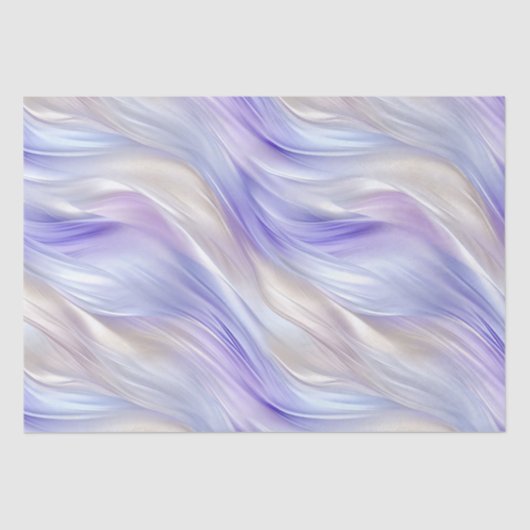 Paarse Blauwe Witte Swirls Tissuepapier (Voorkant)