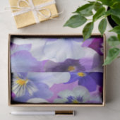 Paarse Blauwe Witte Viola Bloemengebinde Verjaarda Tissuepapier (Geschenk)