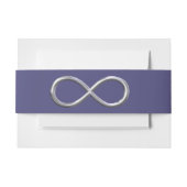 Paarse blauwe zilverinval Belly Band Uitnodigingen Wikkel (Voorkant Voorbeeld)