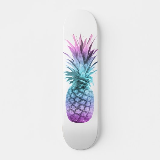 Paarse Blauwgroen blauwe ananas Skateboard (Voorkant)