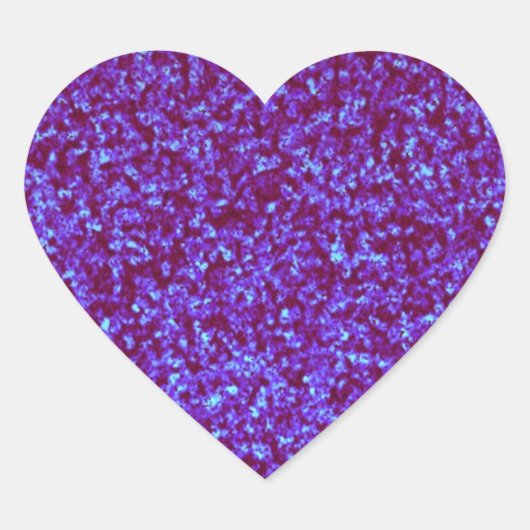 Paarse blauwgroen blauwe glitter combo hart sticker (Voorkant)