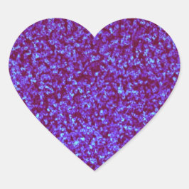 Paarse blauwgroen blauwe glitter combo hart sticker