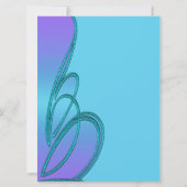 Paarse Blauwgroen Davidster Bat Mitswa Kaart (Achterkant)