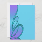 Paarse Blauwgroen Davidster Bat Mitswa Kaart (Achterkant)