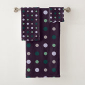Paarse, Blauwgroen en groene Bad Handdoek (Insitu)