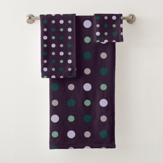 Paarse, Blauwgroen en groene Bad Handdoek (Insitu)