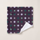 Paarse, Blauwgroen en groene Bad Handdoek (Wasdoekje)