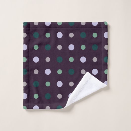 Paarse, Blauwgroen en groene Bad Handdoek (Wasdoekje)